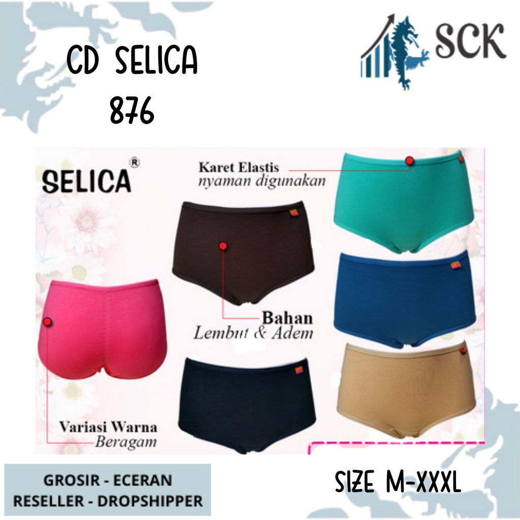 CD Wanita SELICA 876 Bahan Katun / Pakaian Dalam Wanita Seamless- sckmenwear GROSIR