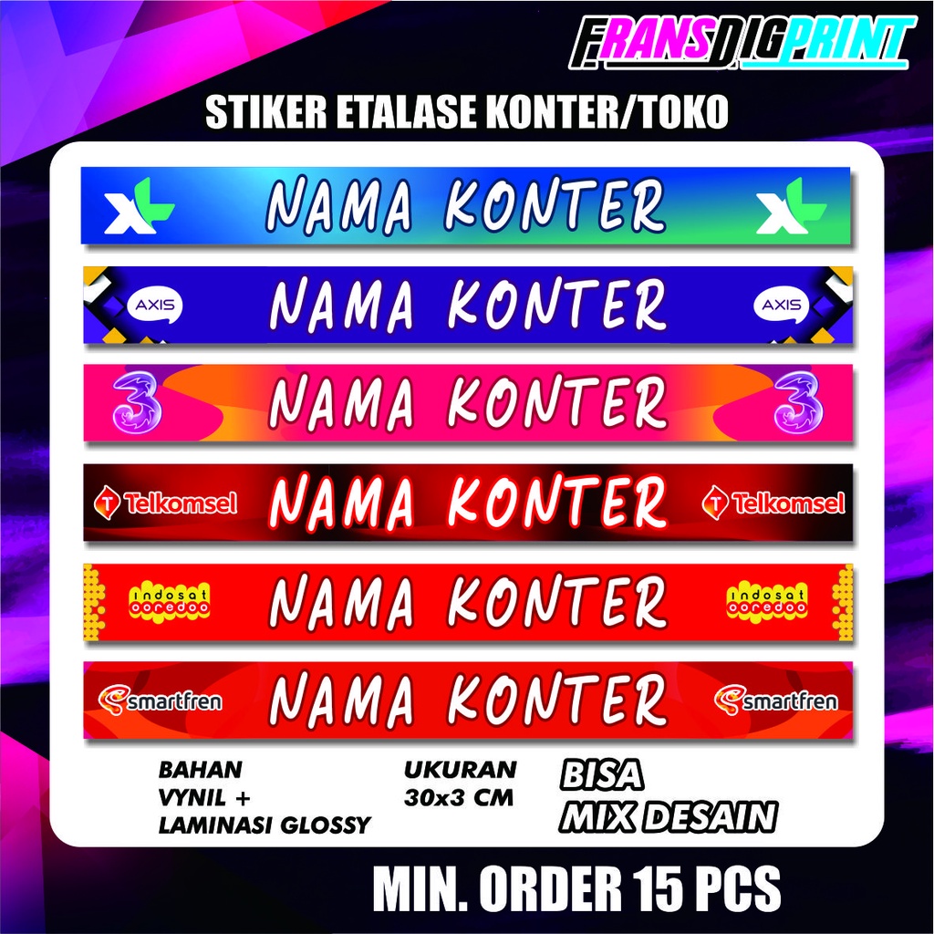 Sticker Etalase konter / Stiker etalase konter / stiker konter / stiker etalase konter murah/ Stiker counter laminasi