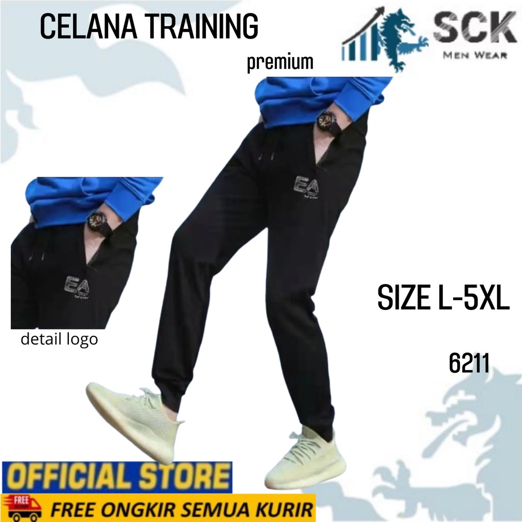 Celana Panjang Training Jogger HD 6203 6205 6206 6208 6210 6211 6216 Bawah Tanpa Kerut / Celana Olahraga Jogging - sckmenwear GROSIR