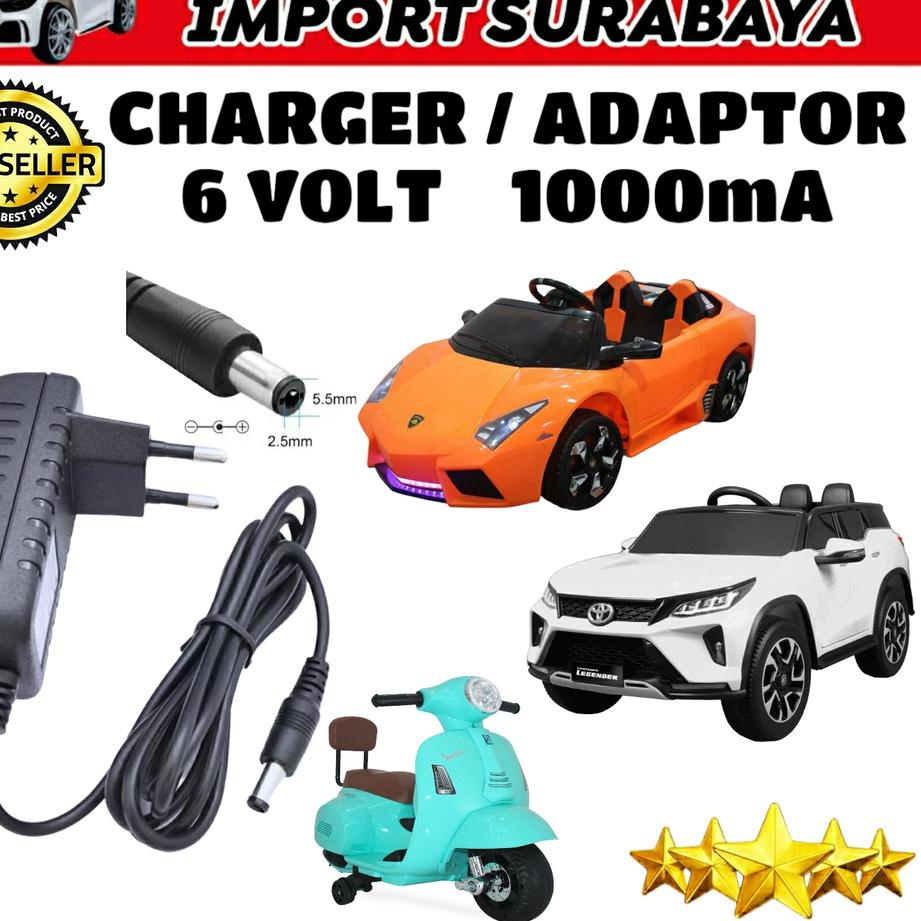 [COD] PUSAT ADAPTOR 6 VOLT CHARGER MOBIL MOBILAN AKI MOTOR MOTORAN ANAK CASSAN CAS AKI 6V 7AMPER 4AM