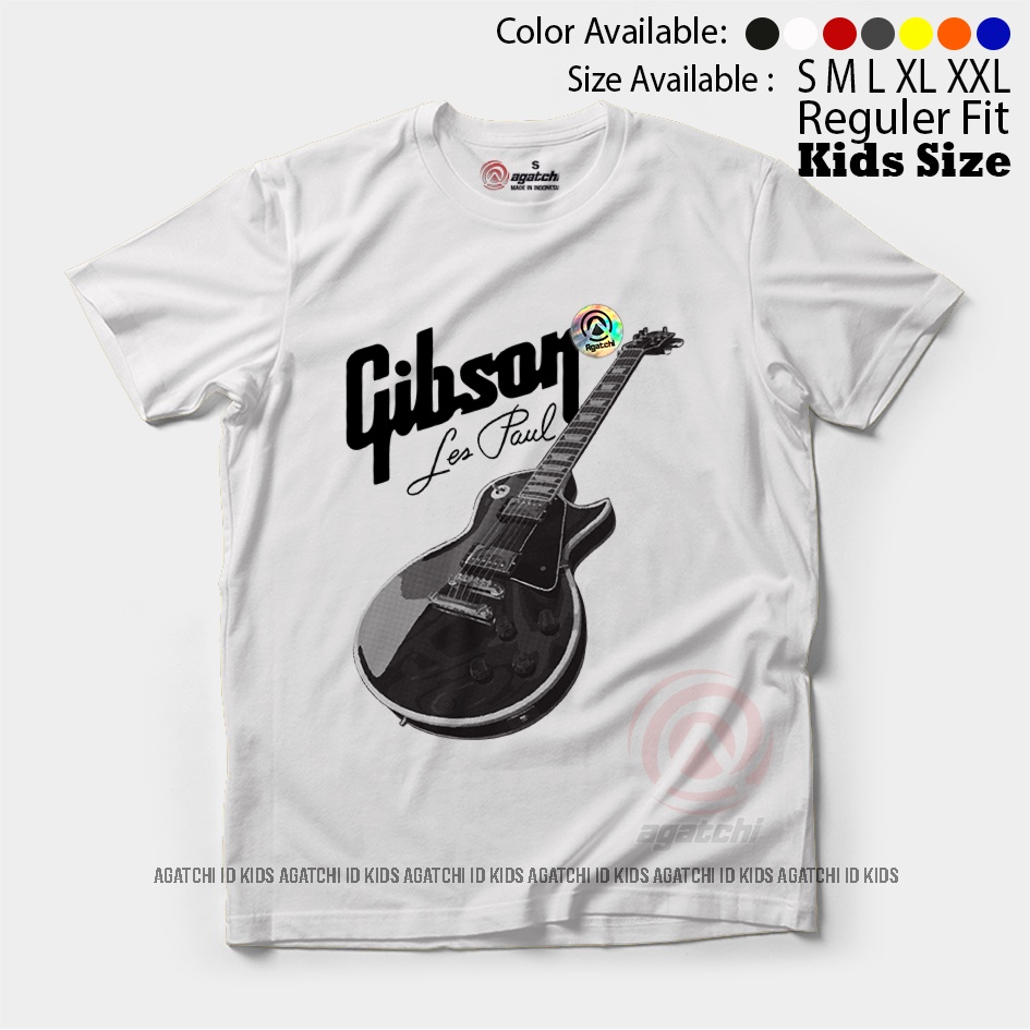 Baju Kaos Atasan Anak Laki - Laki Agatchi Motif Guitar