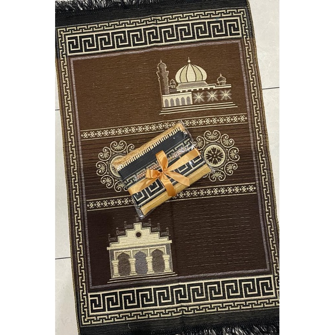 Paket Souvenir Sajadah Unta Antik Armina + Tasbih Souvenir Parcel