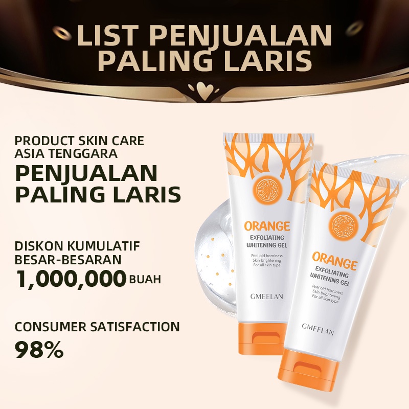 GMEELAN SET 1 Minute Exfoliating Gel 50g + Pemutih Wajah Lazy Cream 30g + 24k Gold Body Whitening Soap 100g