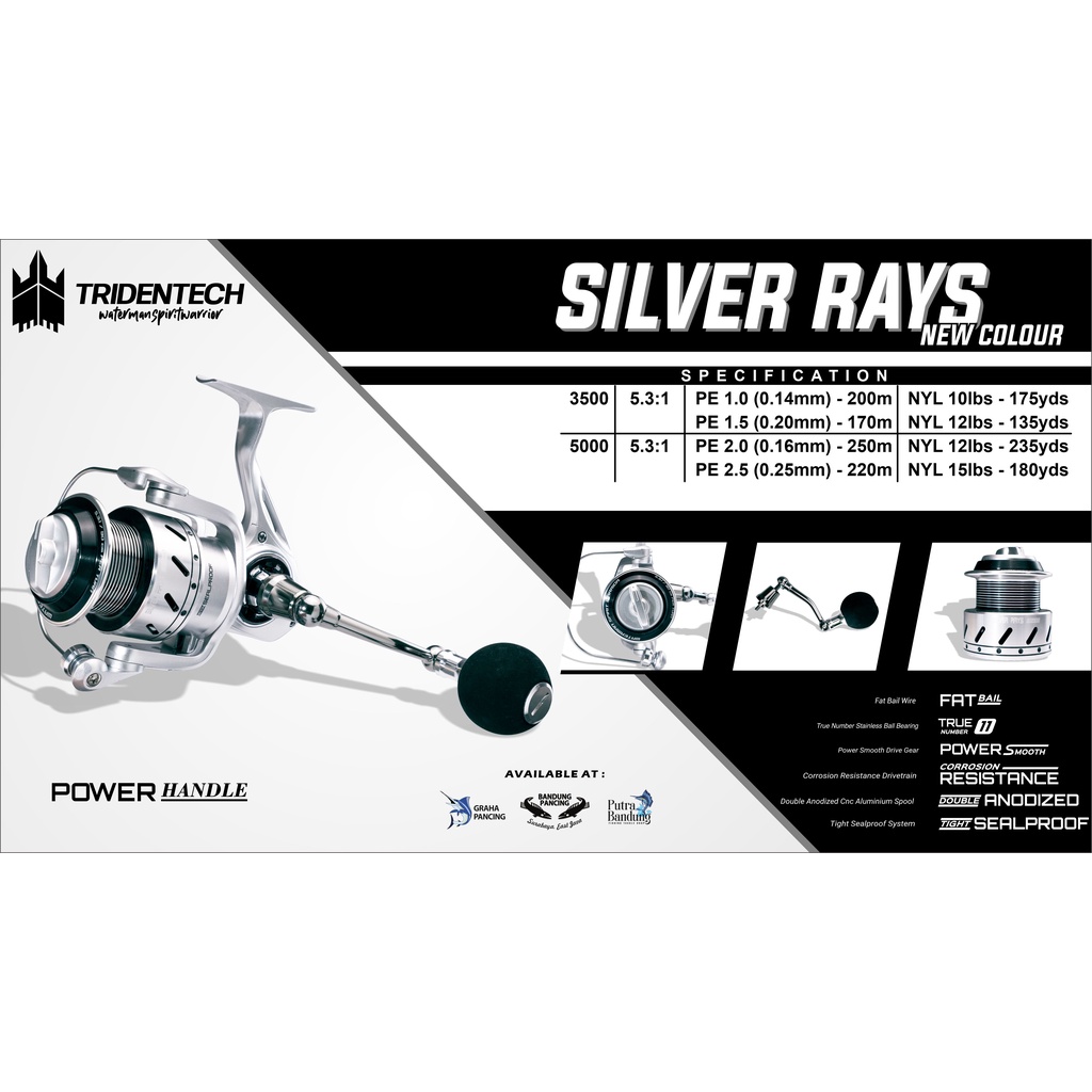 Reel Tridentech Silver Rays New Colour