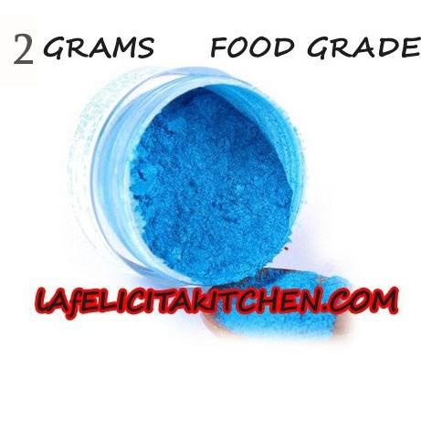 

2G BIRU BLUE METALLIC LUSTRE DUST CAKE KUE EDIBLE BUBUK 2G DEKORASI