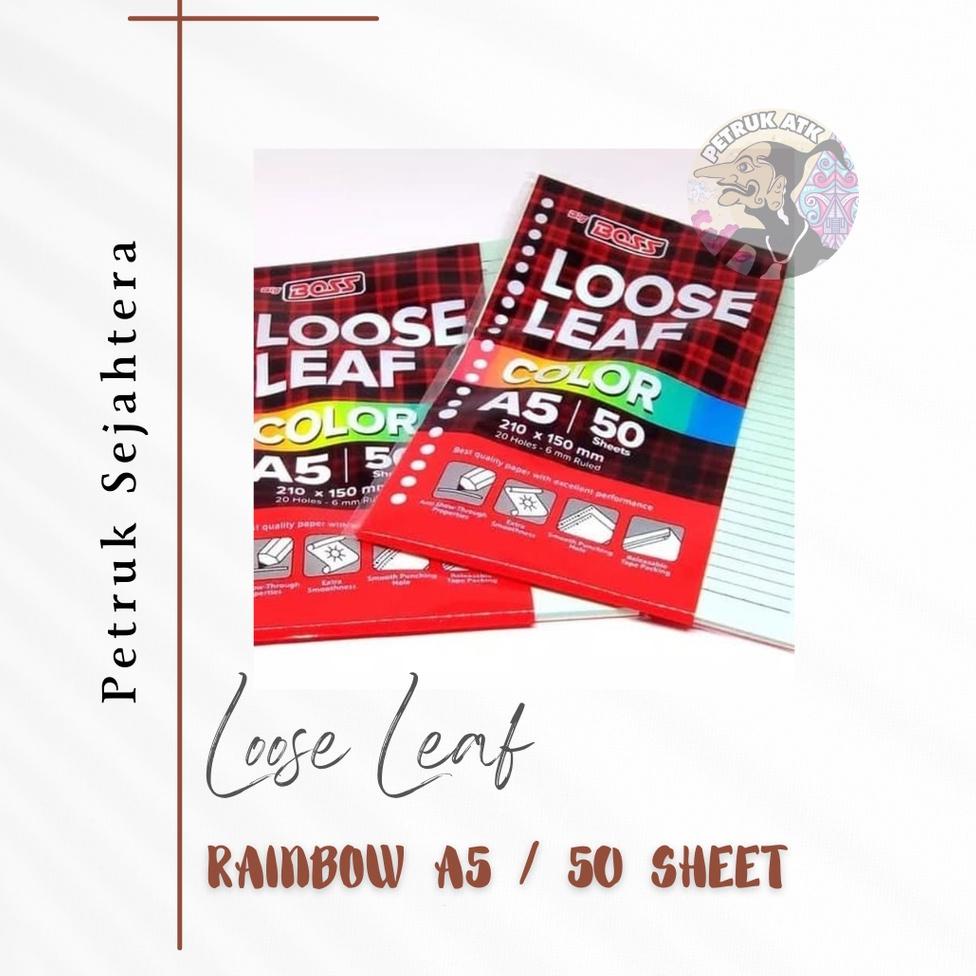 

V77 [PAK] LOOSE LEAF BIG BOSS A5 ISI 50 LEMBAR RAINBOW* TERBAIK ホ