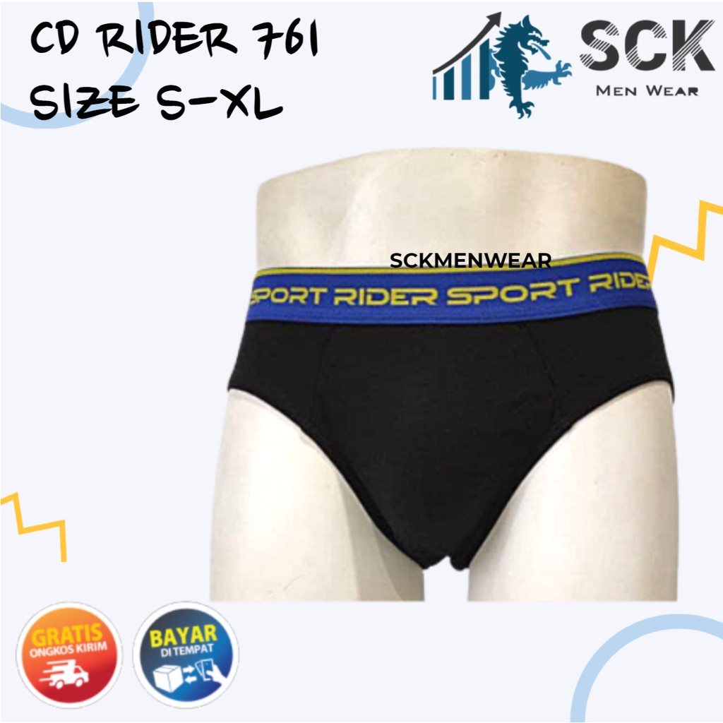 [ISI 3] Celana Dalam Pria RIDER 761 Sport Man Aneka Warna / CD R761 / Pakaian Dalam Laki-Laki - sckmenwear GROSIR