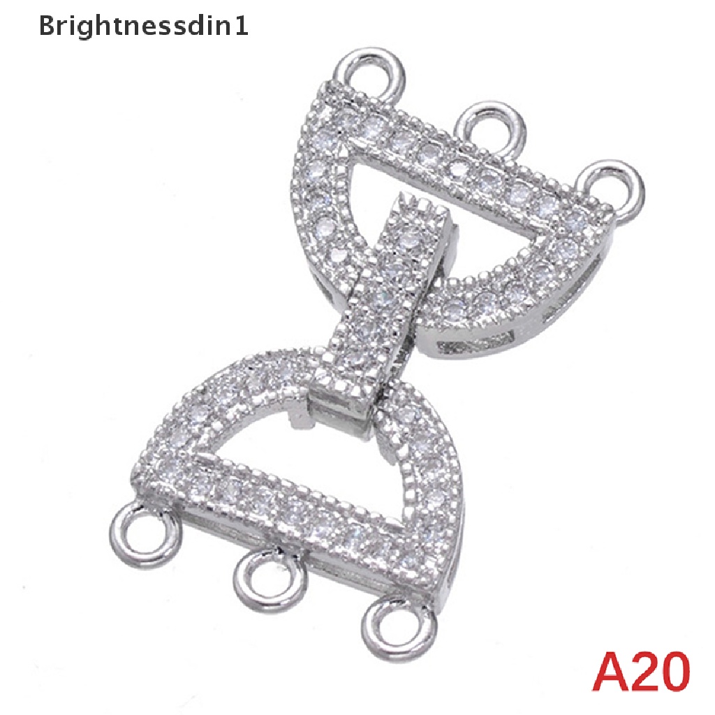 [Brightnessdin1] Mode Baru Jepit Dengan Bor Gesper Connecg Gesper Aksesoris Perhiasan DIY Cocok Membuat Gelang Kalung Gesper Butik