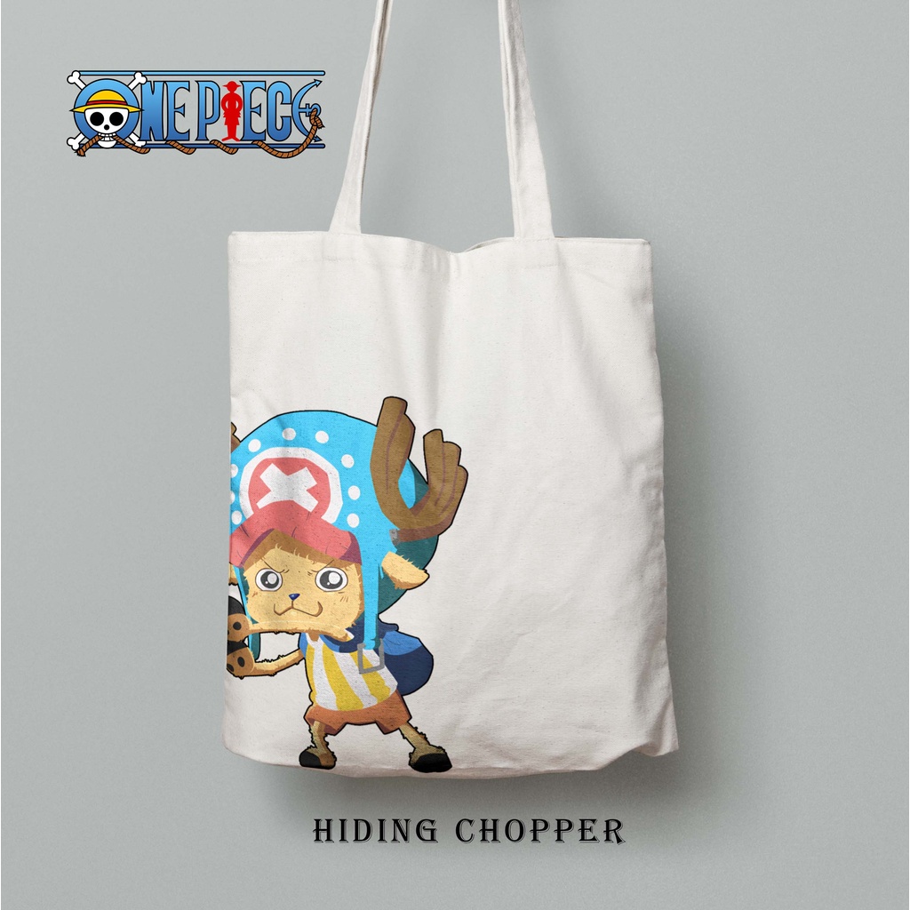 Totebag Anime One Piece Chopper Tote bag premium Totebag zipper totebag velcro Termurah