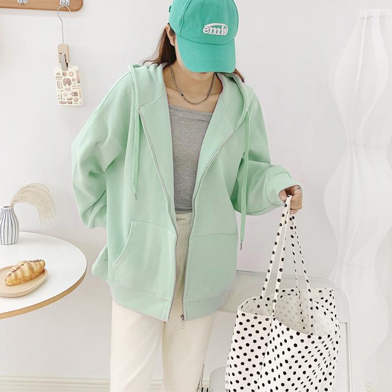 Jaket Hoodie Zipper Polos ( TEBAL ) Unisex Pria &amp; Wanita Korean Style | Dhea Fashion