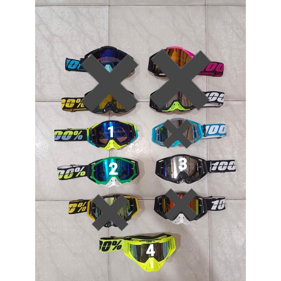 Goggle 100% Kacamata Goggle Kacamata Trail Google Motocross 100% Goggle 100% Cross Cross Google