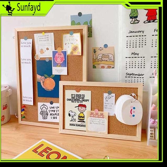 

Super promo Dekorasi rumah cork message board notice board frame information board background board mural memo board 65
