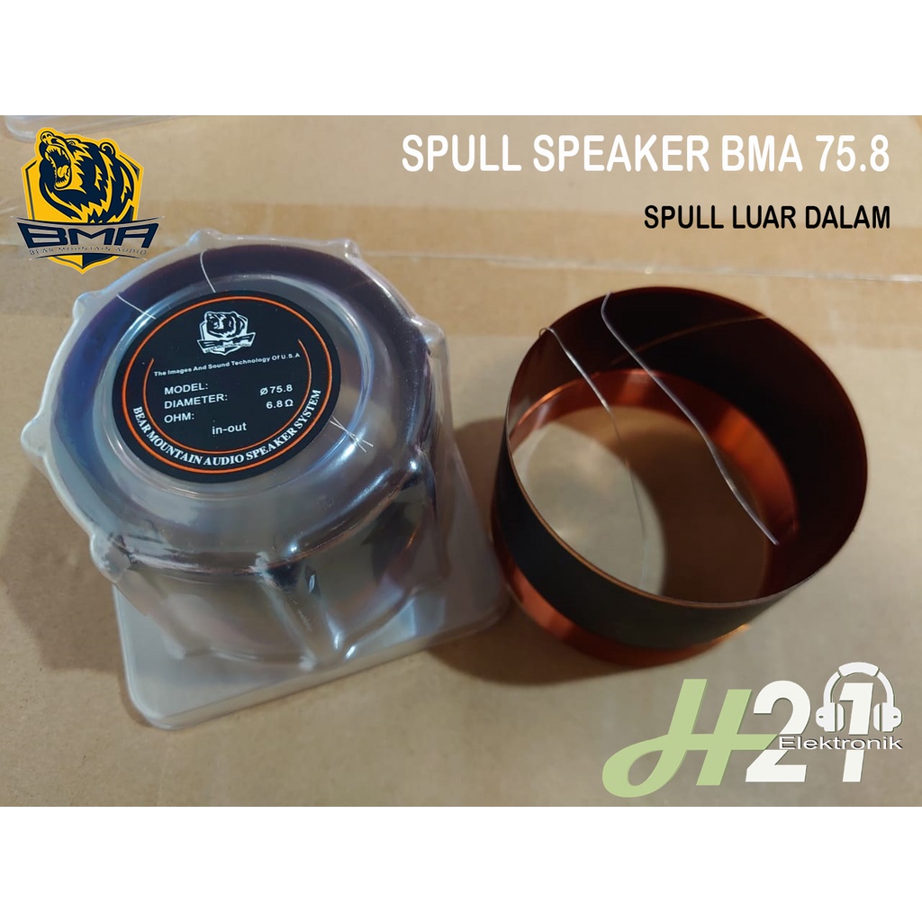 Spull Speaker BMA 75.8 mm doble coil / Spul Spool Voice Coil 75.8 mm spull luar dalam