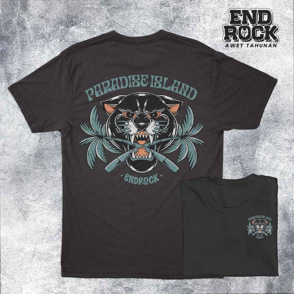 Kaos Distro Original Endrock Tema Paradise Island