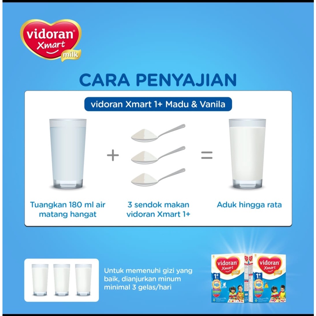 VIDORAN XMART 1+ 3+ VANILA MADU 700GR 925GR 900GR