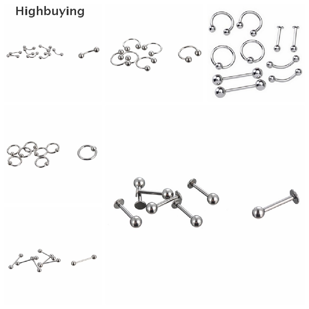 Hbid Perhiasan Tubuh Stainless Steel Alis Lidah Bar Labret Bibir Hidung Rings Glory