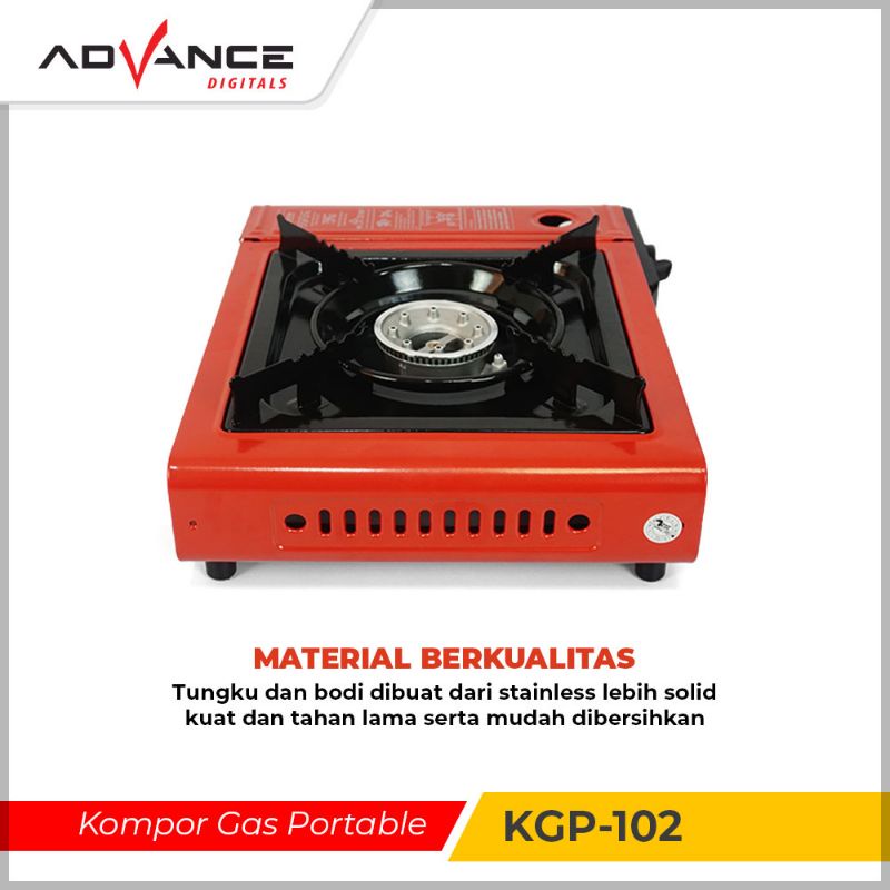 Advance Kompor Gas Portable 2in1 (Kaleng/LPG) KGP-102