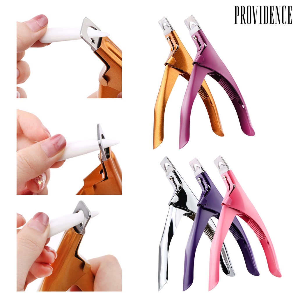 Providence Nail Art Clipper Tajam Kekerasan Tinggi Berbentuk U Stainless Steel DIY French Manicure Nail Nail Gunting Kuku Salon Pasokan