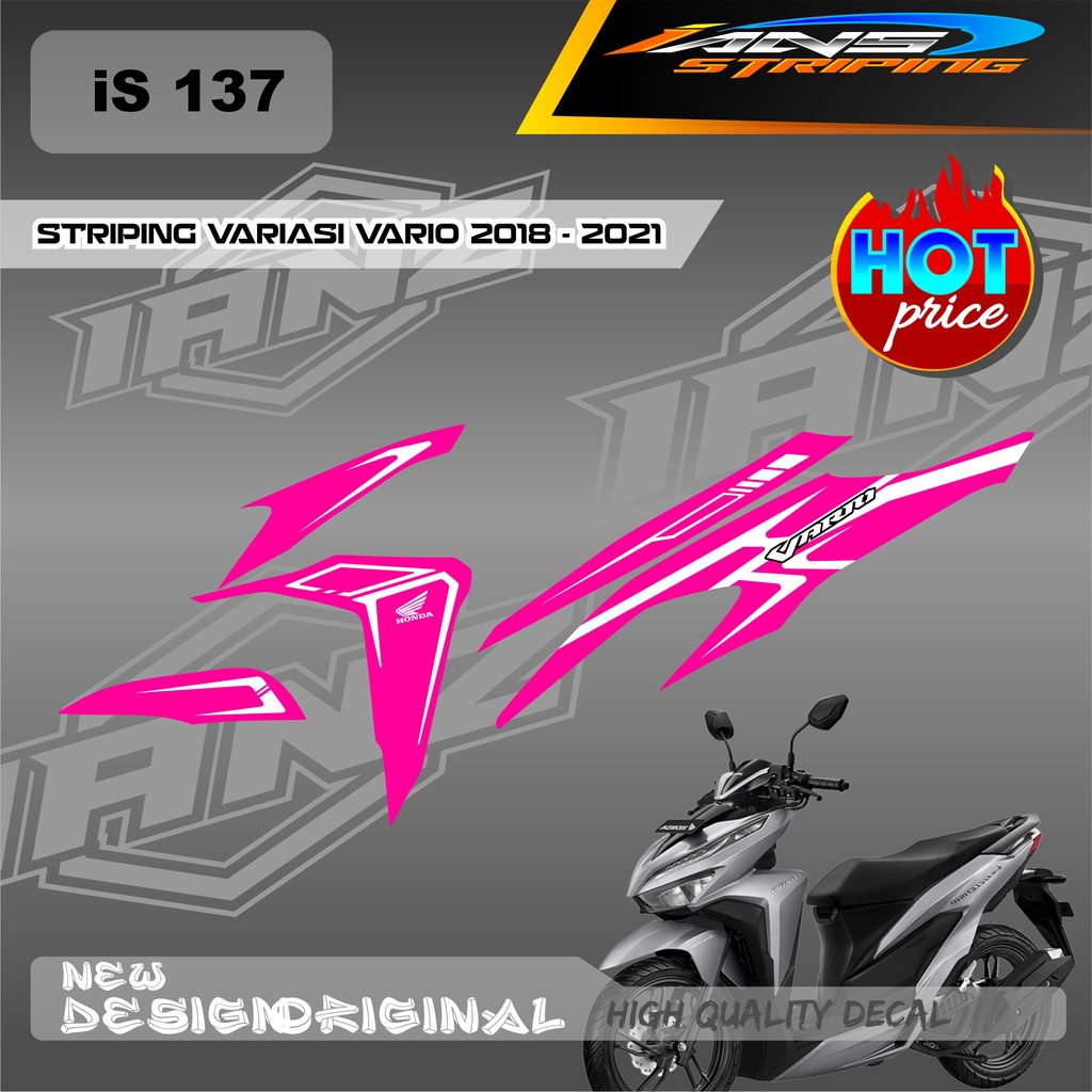 NEW STRIPING HONDA VARIO LED 125 / 150 NEW DECAL BERBAHAN HOLOGRAM / NON HOLOGRAM IS137