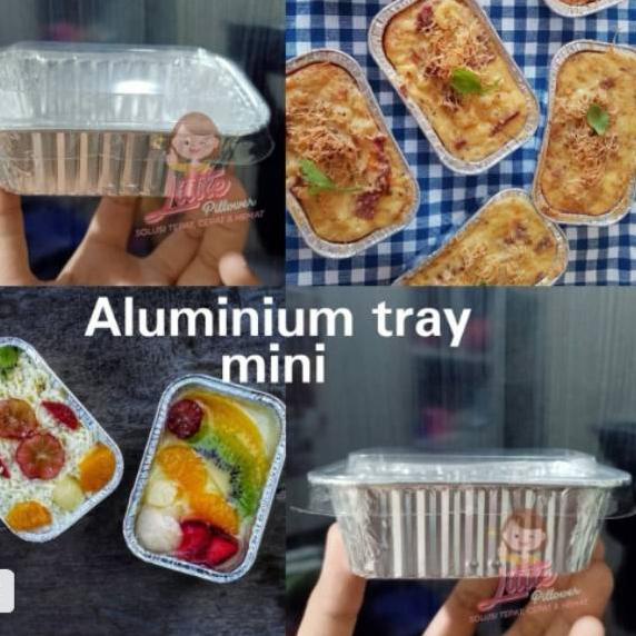 ♤ (ISI 100PCS - BX984 + TUTUP) tray aluminium panggang/Tray kue panggang/Tray aluminium ➶