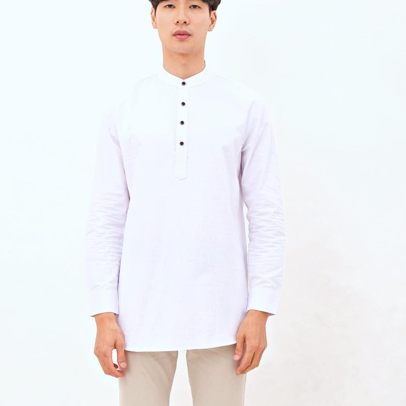 ← SANVANINA F-02B Long Kurta Sultan White | Kemeja Kurta Sultan Lengan Panjang Putih ➻