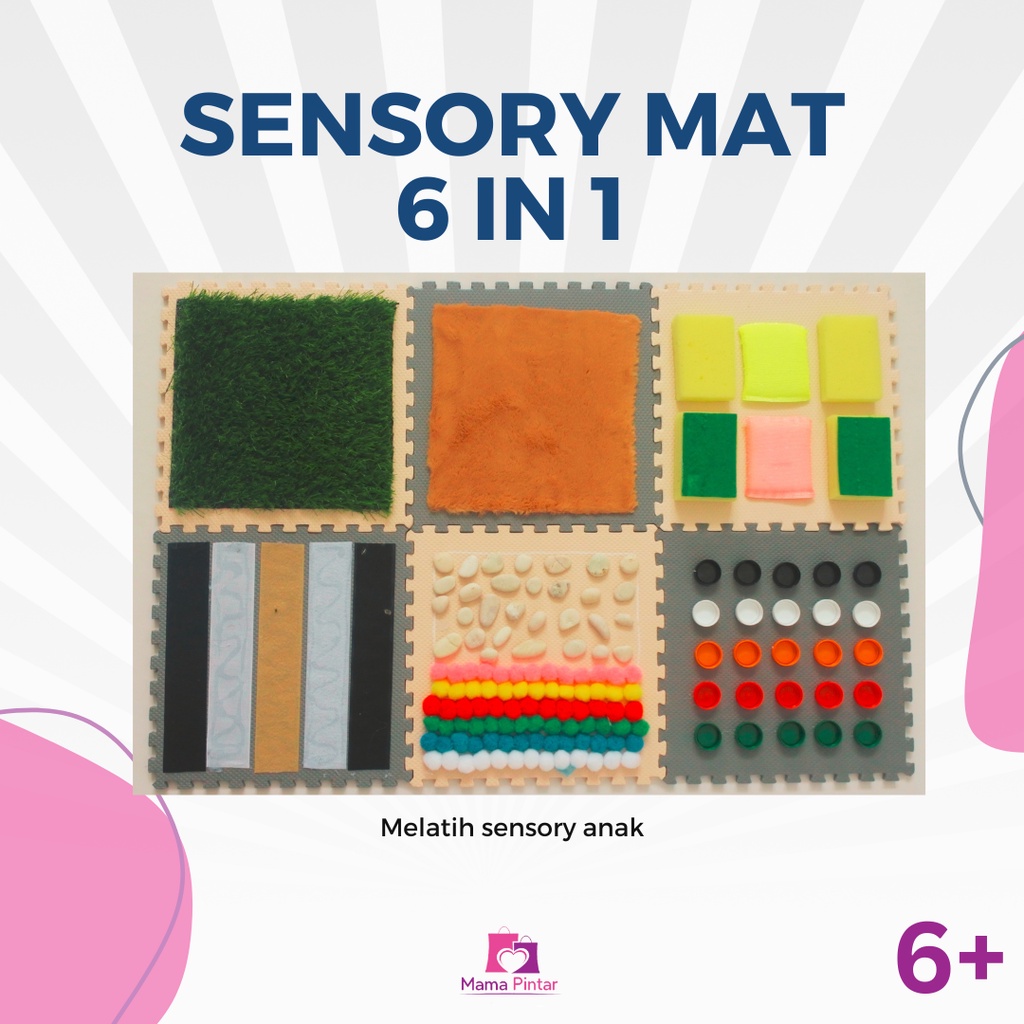 Jual Sensory Mat Mainan Montessori Anak Bayi 3 6 12 Bulan Playmat Matras Tekstur Sensori ...