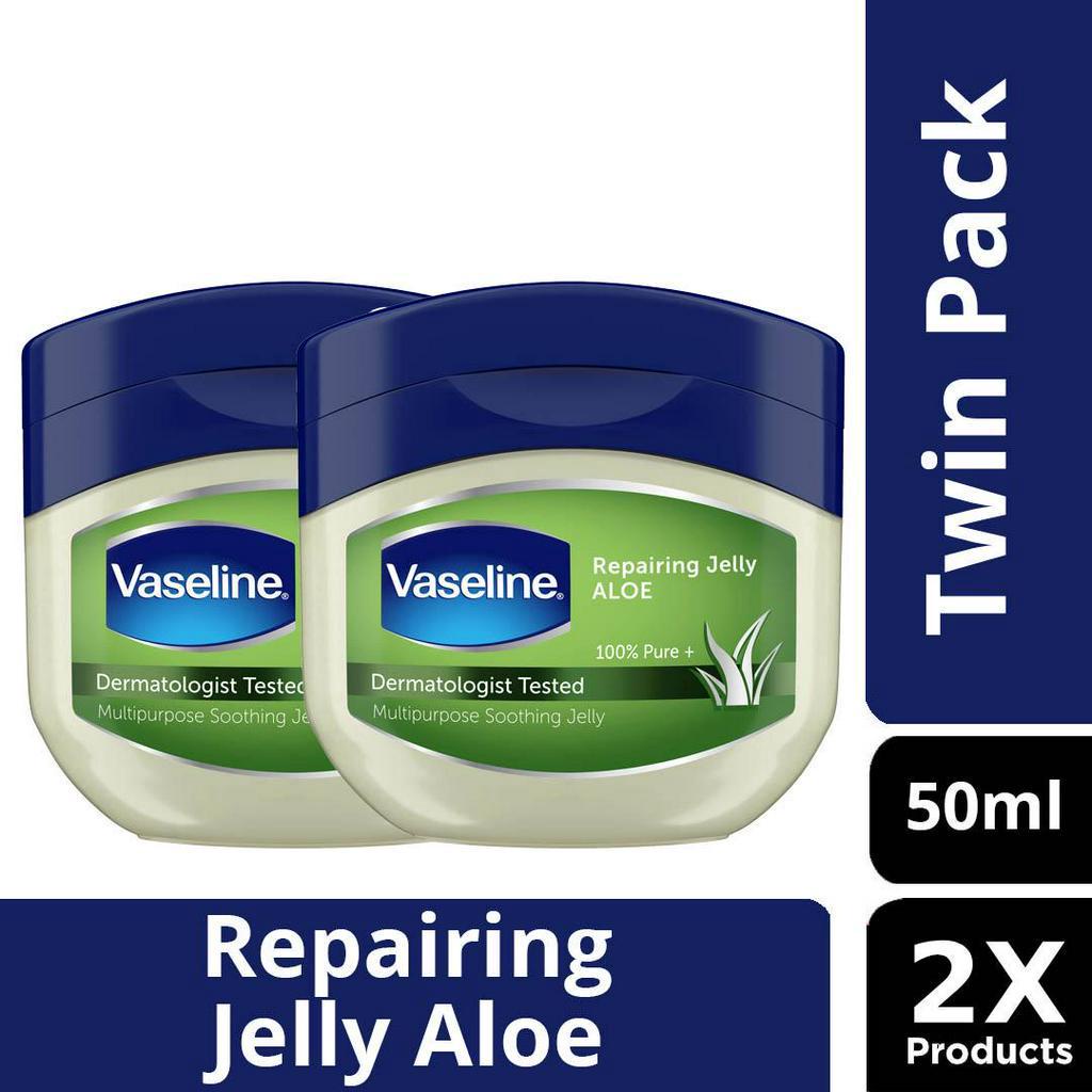 Vaseline Multi Purpose Repairing Jelly Aloe 50ml Twinpack