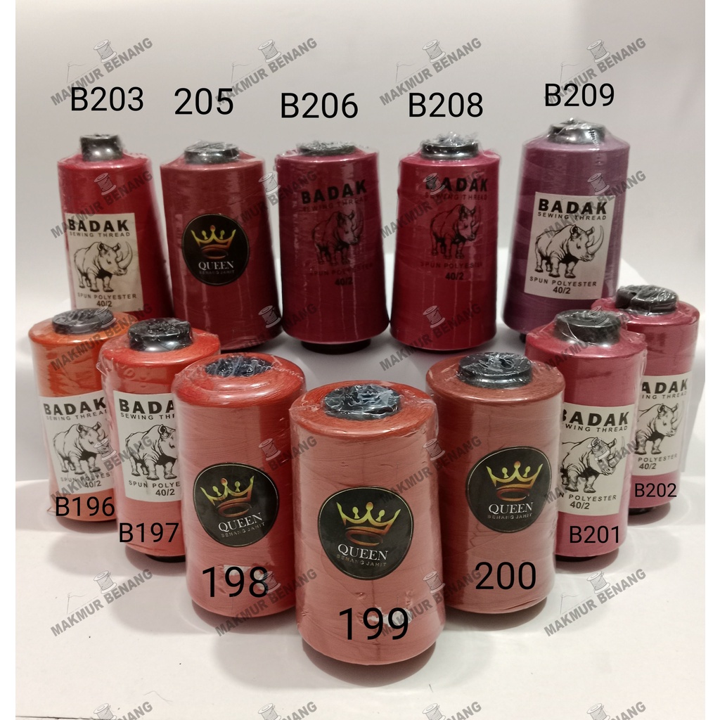 Benang Jahit 40/2 ( 1 pcs ) benang jahit 5000 yard/Benang jahit murah/benang jahit BADAK/toko alat j