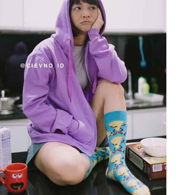 ➭ HOODIE ZIPPER POLOS UNGU MUDA SIZE M - XXXL ✦