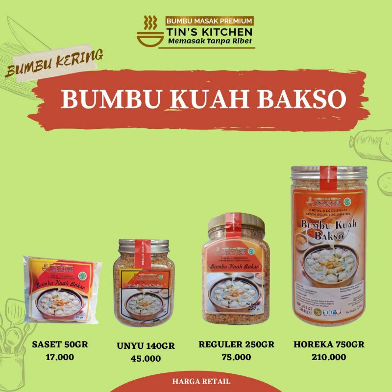 

Bumbu Kuah Bakso Tins Kitchen 140 gram