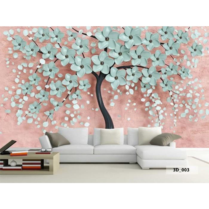 Wallpaper 3D Custom Murah - Wallpaper Custom 3D Bunga