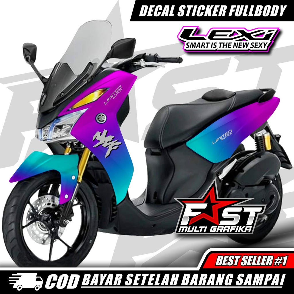 Decal Lexi Stiker Yamaha Lexi Full Body decal stiker variasi striping lexi motif bunglon