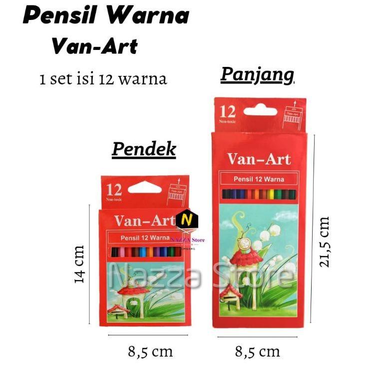 

S28 pensil warna van art panjang & pendek 12w GRATIS ONGKIR ➴