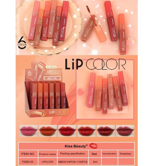 ✬ [LUSINAN] Lipgloss Kiss Beauty Bentuk Love SWEET PEACH VELVET ✫