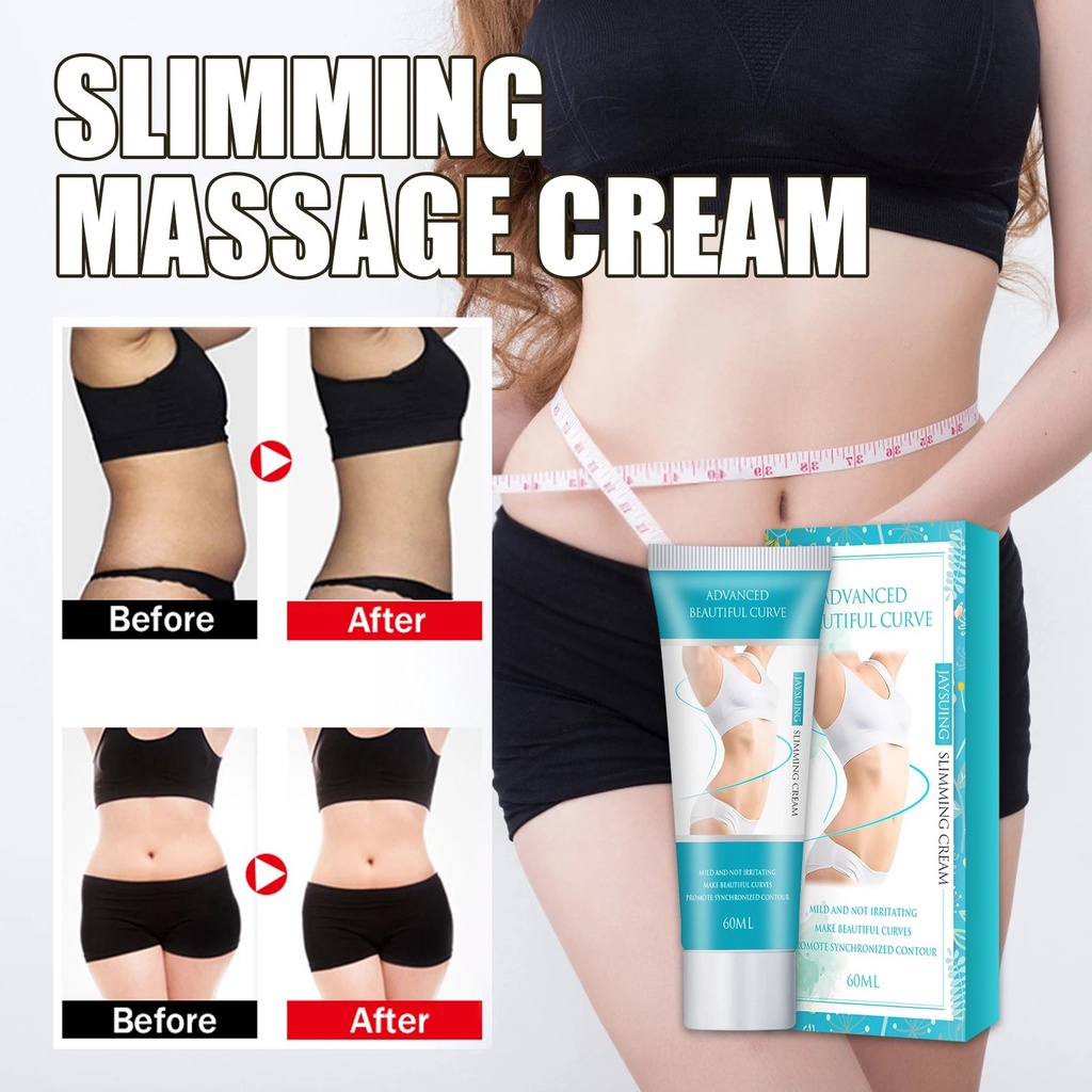 Slimming Cream Krim Pelangsing Pelembab Lembut Pembakar Lemak  Pelangsing Perut Paha Tipis Lengan Pinggul Kurus Tubuh Cepat Dan Ampuh 60ml