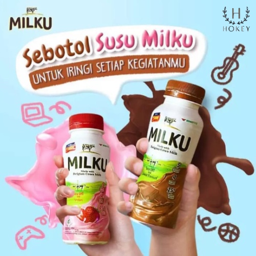 Minuman susu Milku kemasan botol 200ml