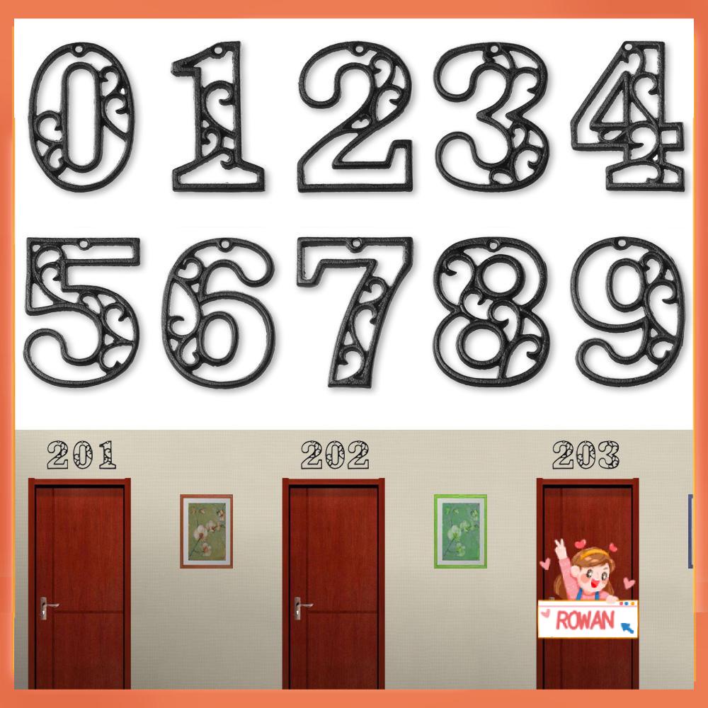 R-flower Iron Cast Numbers 4.5 &quot;/ 115mm Wall Decor Alat Peraga Tembak Angka Besi Tempa Gaya Industri