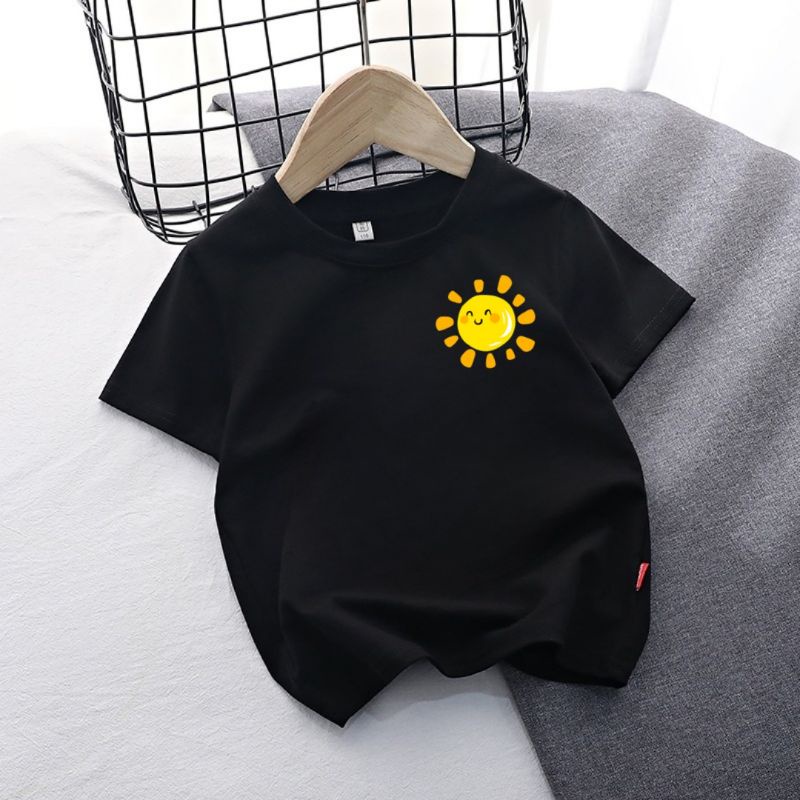 Kaos Distro Anak Laki-Laki Dan Perempuan Gambar Matahari Baju Kaos Anak Umur 2 Sampai 10 Tahun Shirt Anak Perempuan Kaos Anak Cewek