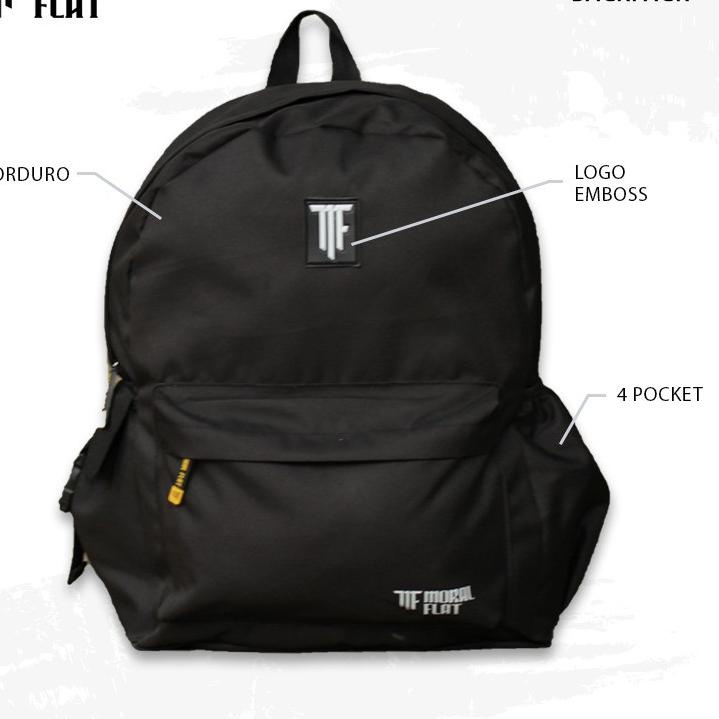 ✽ Moral Flat-Tas Ransel-Backpack-Black Series-MF ➱