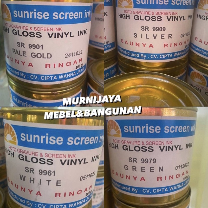 SUNRISE TINTA CAT SABLON PVC KERTAS @200G GLOSS VINYL INK