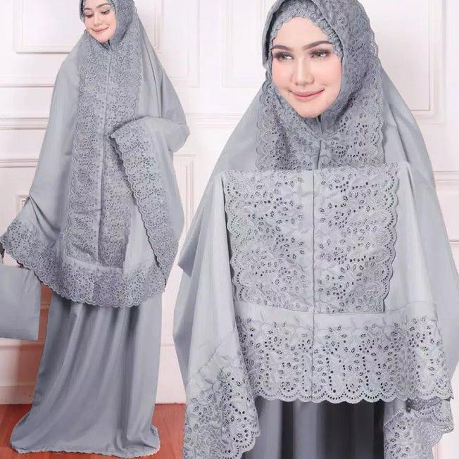 Termurah Amshop  Mukena  Dewasa Terbaru Fatimah Khadijah KD  Dan Azizah Polos Bordir