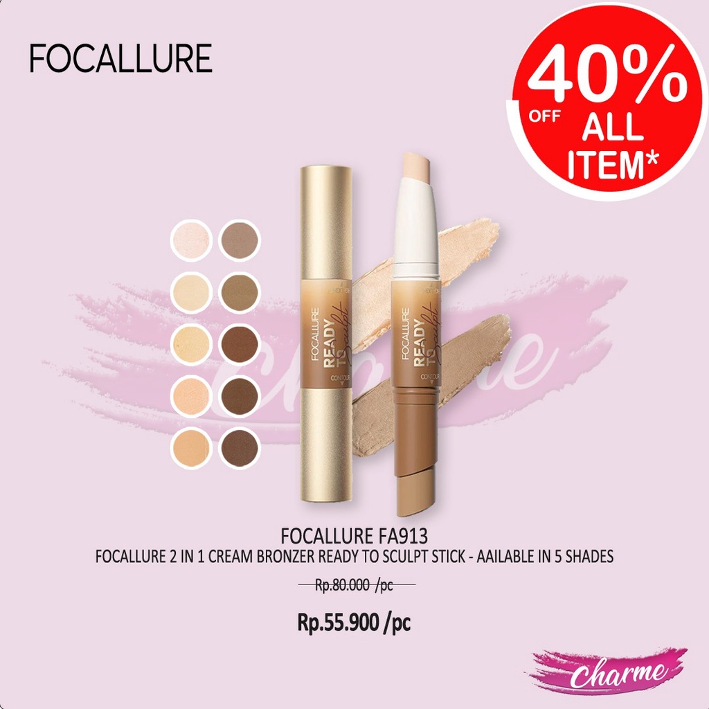 (READY &amp; ORI) Focallure 2In1 Cream Bronzer Ready To Sculpt Stick FA913