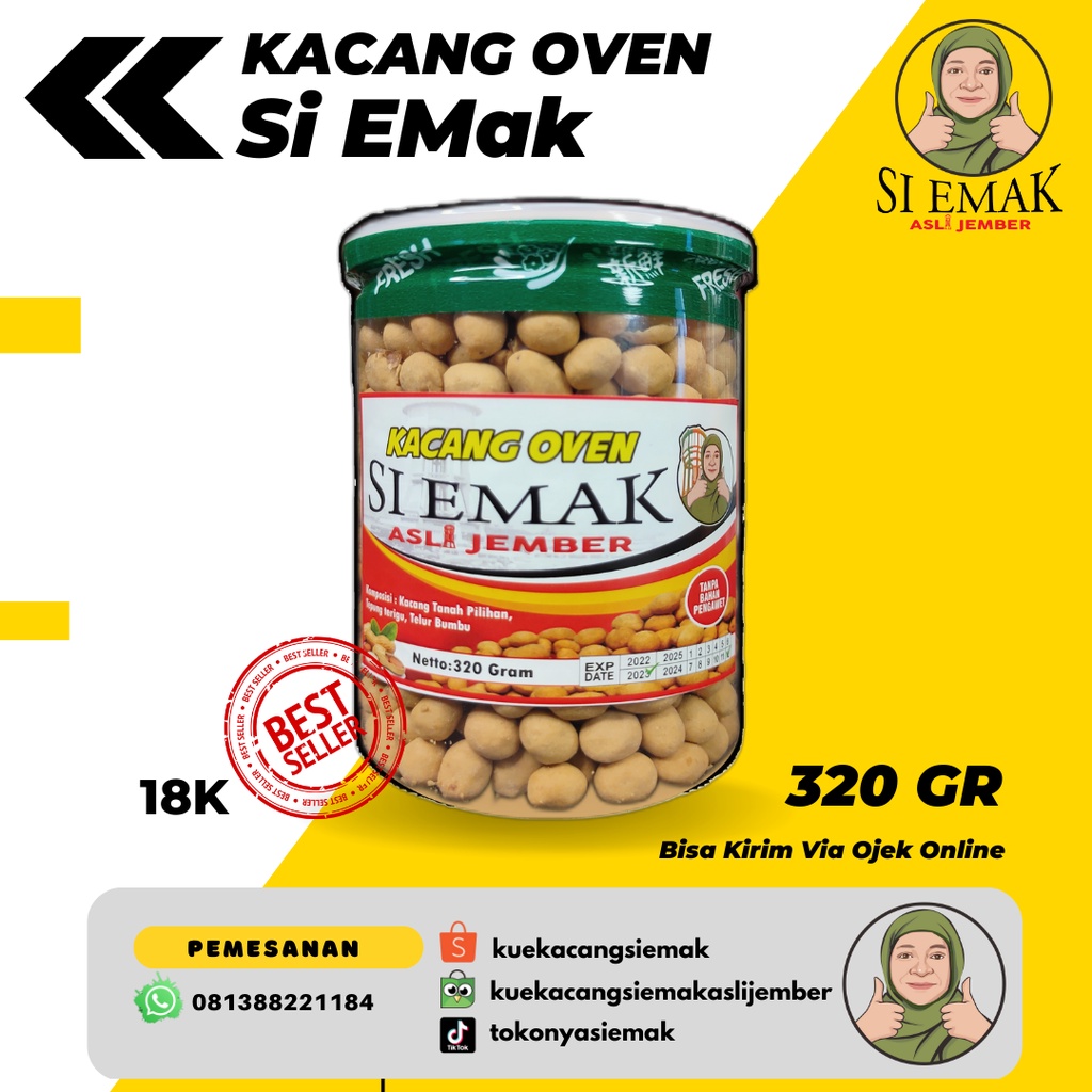 kacang oven si emak asli jember