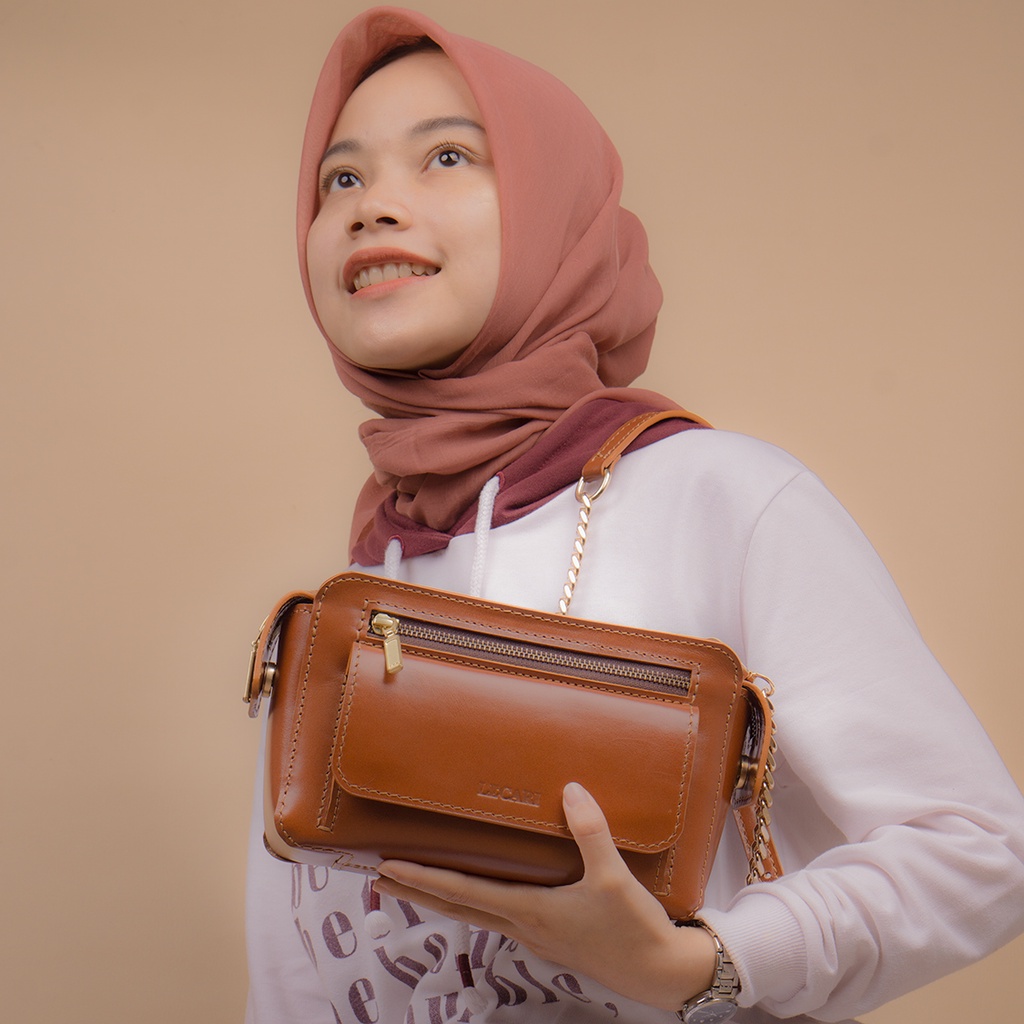 Marinka Tas Selempang Wanita Kulit Asli Leather Lecari