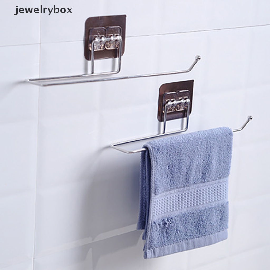 [jewelrybox] Self-adhesive Towel Holder RackKitchen Under Cabinet Towel Cup Kertas Gantungan Rak Butik