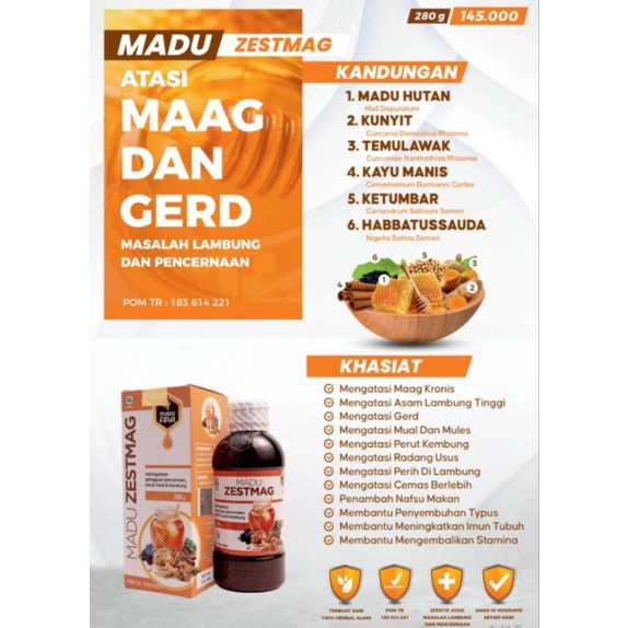 

(bisa COD) MADU ZESTMAAG Asli Original, Asam Lambung Gerd dan Maag