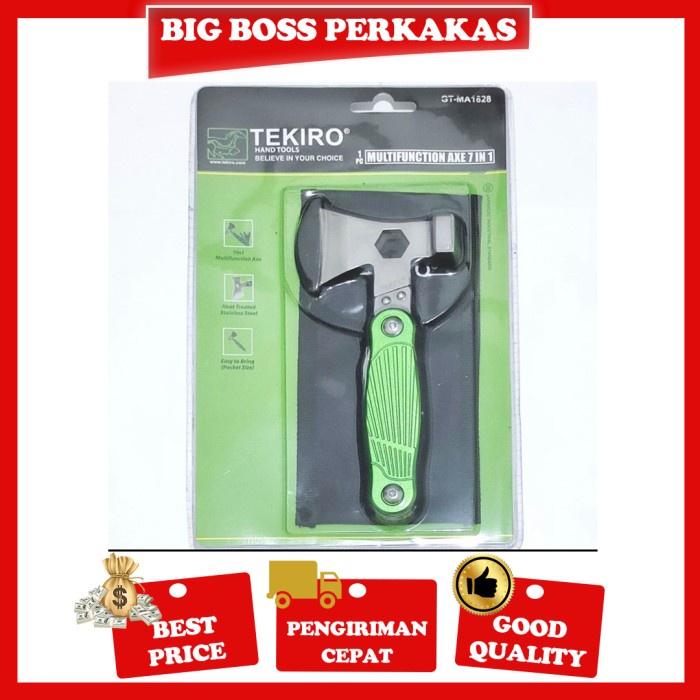 Palu Kapak Lipat Tekiro Multifungsi 7 In 1 / Palu Multifungsi 021