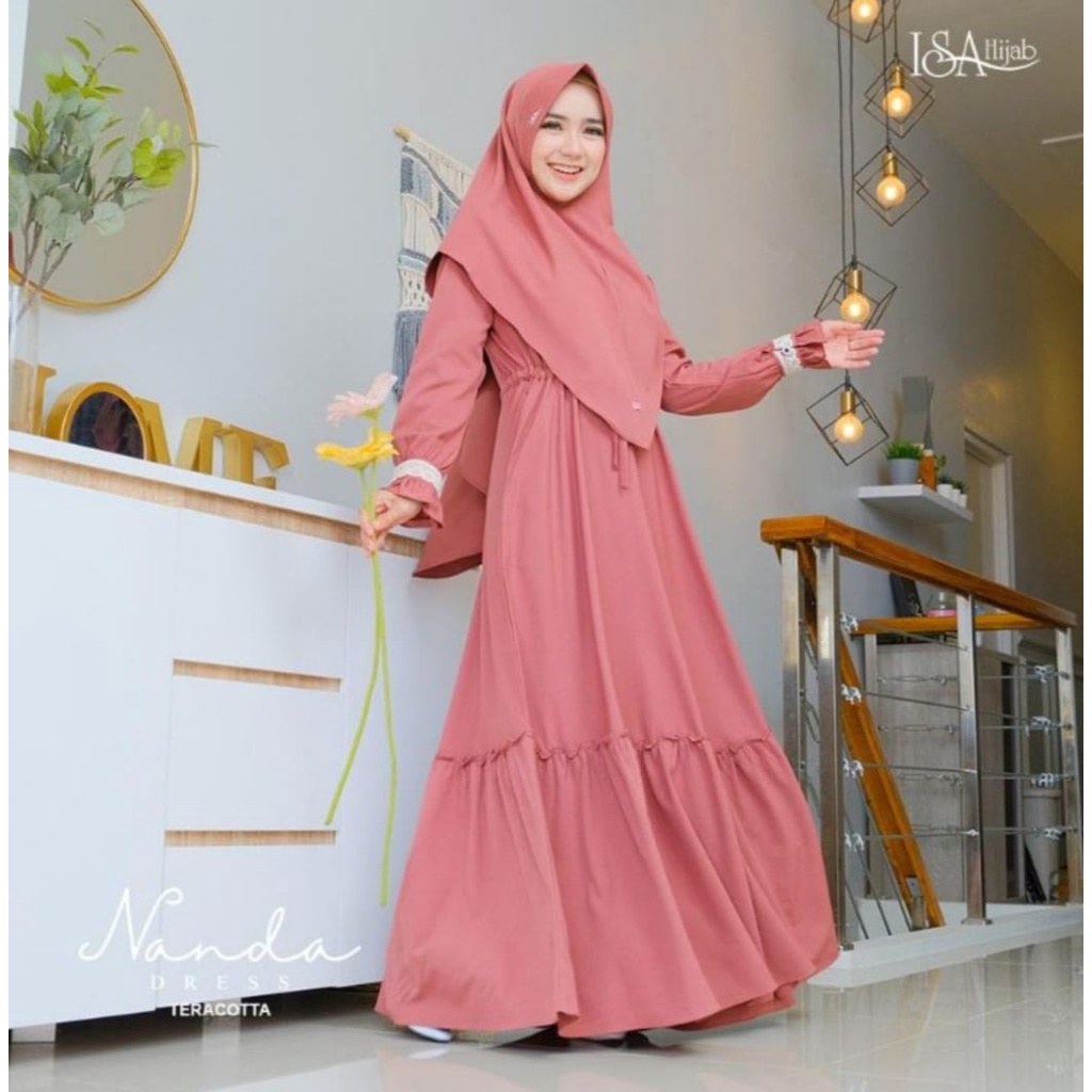 RAHMANDA STORE_GAMIS ISA HIJAB NANDA SET KHIMAR