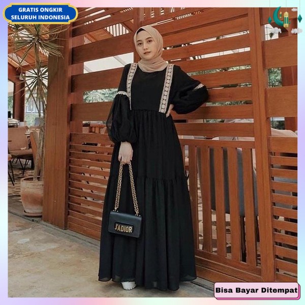 Bsju Ibu2 Kondangan Mewah Gamis Terbaru Wanita Gsmis Muslim Buat Lebaran Modern Busana Modis Simple 
