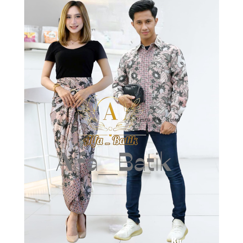 batik couple / set batik mojang dusty / couple batik kondangan / couple kekinian / couple keluarga / couple set batik / set kemeja batik / set lilit batik